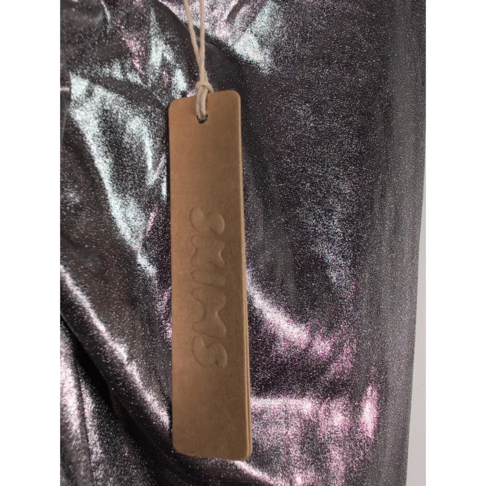 Skims Metallic Swim V Waist Capris Carbon M Metallics Collection Rare New